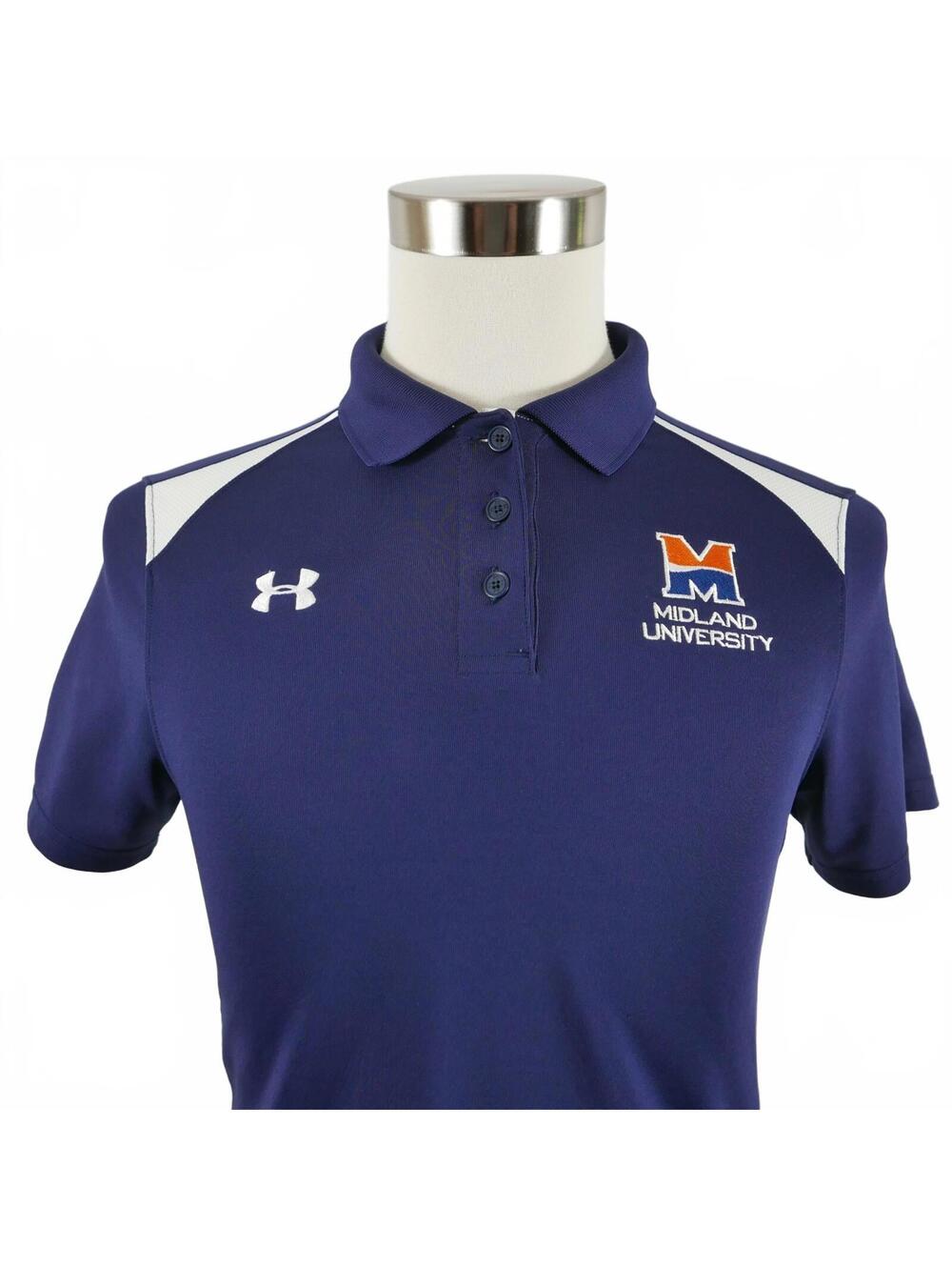 Midland University Womens Polyester Loose Heat Gear SS Polo Shirt Under Armour M